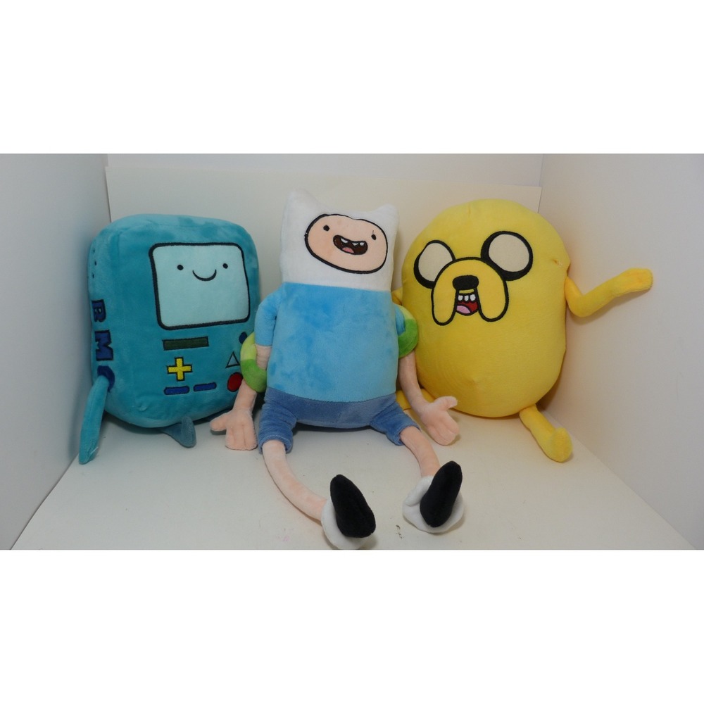 Adventure Time Plush Set Finn the Human Jake the Dog BMO Cartoon Network Toys
